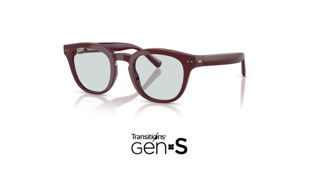 Gafas Nuance modelo Panthos en burdeos brillante en óptica y audición Miribilla Bilbao